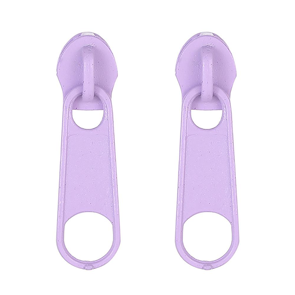 

Trending Zipper Colorful Earrings For Women Geometric Alloy Plated Jewelry Fashion фіолетовий