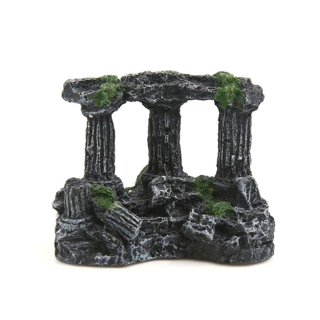 Resin Castle and Roman Columns for Aquarium Decoration