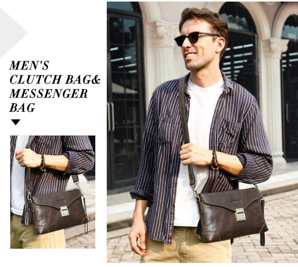 Fashion British Style Top Layer Cowhide Multifunctional High End Password Lock Handheld Baotou Layer Casual Leather Shoulder Bag