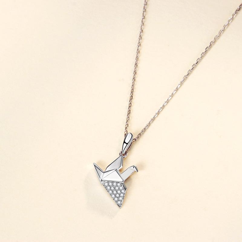 

Ожерелье с подвеской в виде тысячи бумажных журавликов Женская мода Простой темперамент Нишевый дизайн Чувство