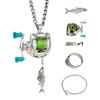 2026 Fishing Pendant Necklace Realistic Jewelry Fishing Reel Pendant for Men Daily Wear Date Night Casual Outings Wedding Family