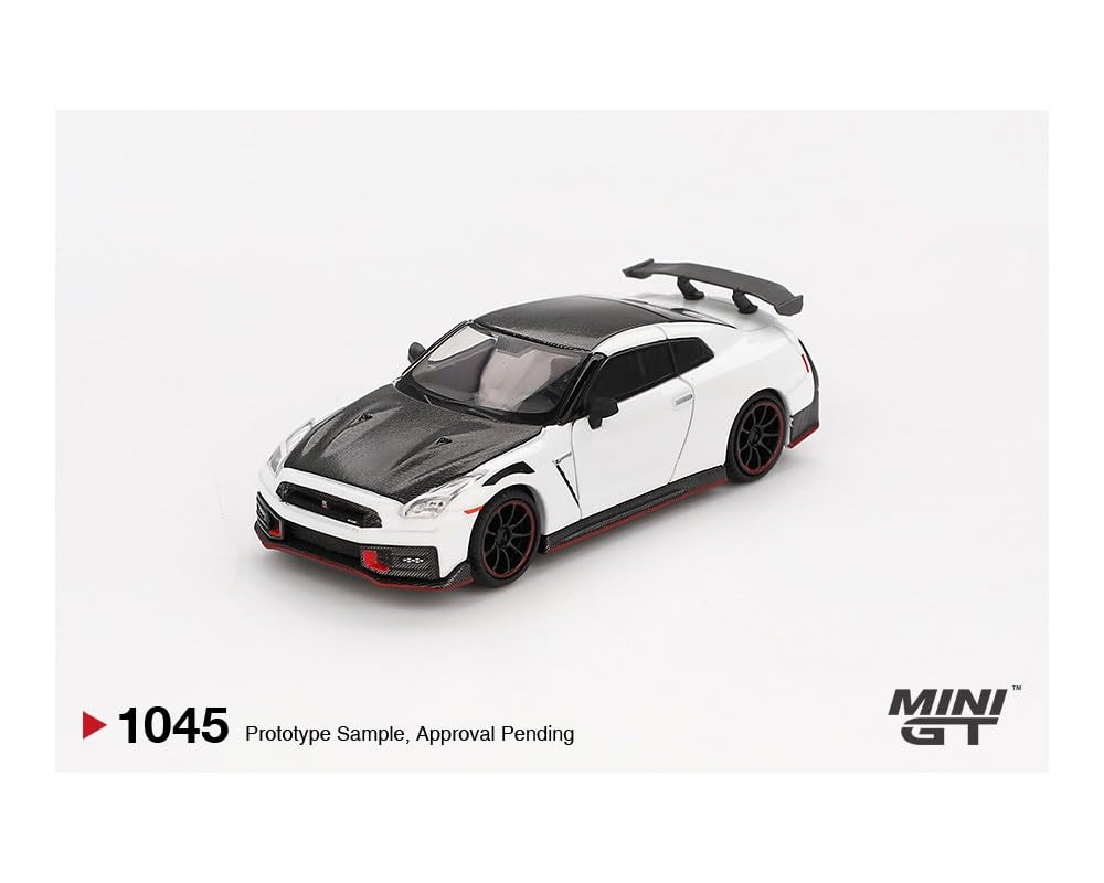Sunrich MINI GT Nissan Nismo 2024 Brilliant White Pearl Finished Model 1/64 GT-R (Left-Hand Drive) MGT01045-BL