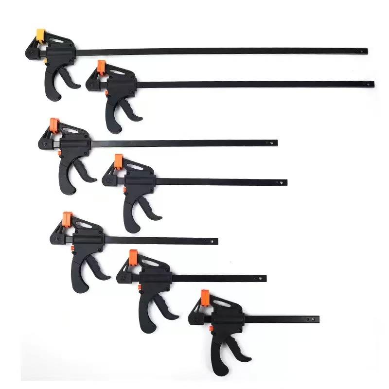Industrial trigger type deep throat woodworking strong fixing clip F clip Portable heavy-duty fast woodworking F clip