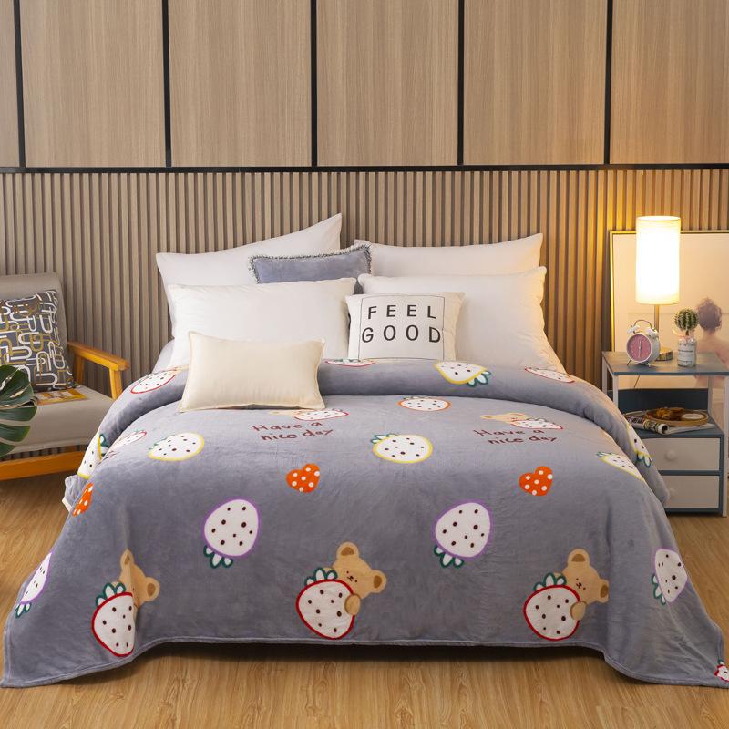 Feste Decke Mode Korallenvlies Haushalt Büro Nickerchen Tragbar Bequem Hautfreundlich Warm Bettwäsche Luxus Waschbar Zuhause