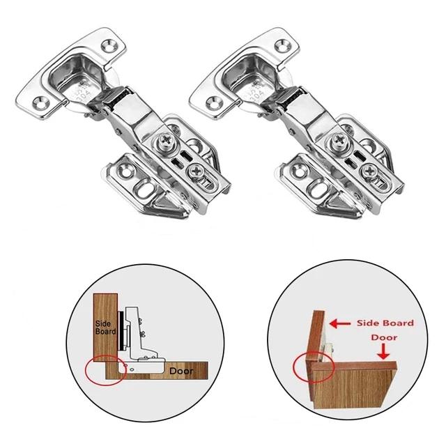 

2-10Pcs Cabinet Hinges with Screws Steel Hinges For Furniture Full Overlay Mute Kitchen Cabinet Door Cupboard Soft Close Hinges