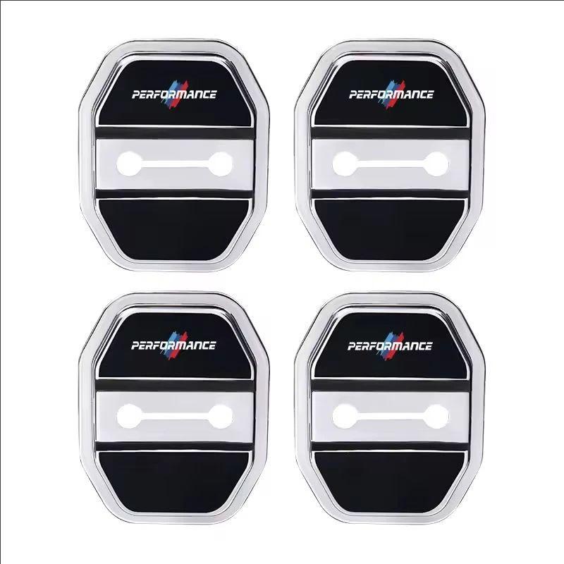 CTCE1 4Pcs Silicone Car Door Lock Buckle Protector Cover Interior Accessories Motorcycle Decal For BMW G80 G06 G07 G42 G14 G15 E46