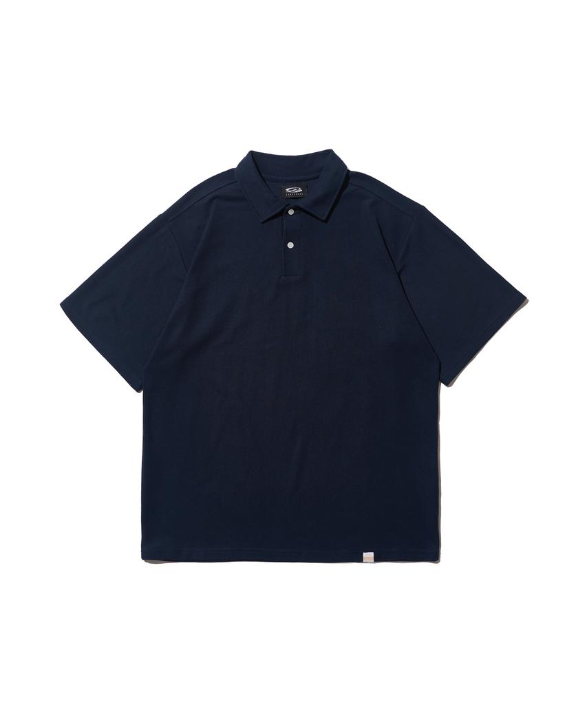 CARGOBROS Sorona Basic Collared Short Sleeve T-Shirt (Navy)