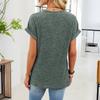 Women's Casual Fashion Comfortable V-Neck Button-Up Loose-Fit Top