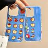 Ins-Style Cartoon Apple Pattern iPhone Case for 15/16/17 Pro Max - Drop-proof Soft Case with Pendant.
