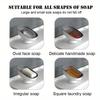 1/2Pcs Bathroom Soap Dishes Holder Self Draining Soap Box with Super Suction Portable Soap Container for Bathroom Accessories