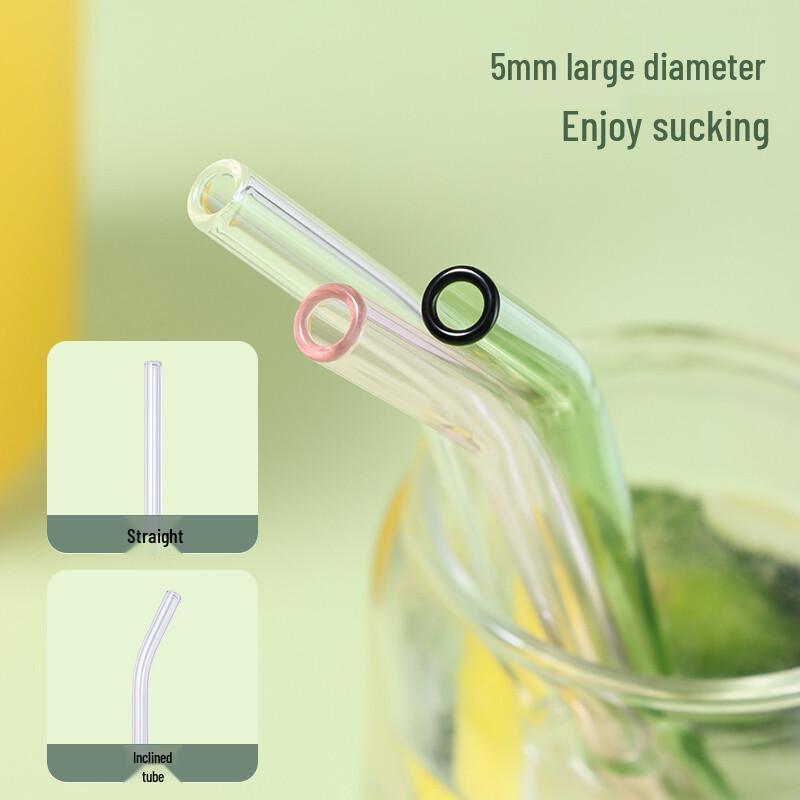 Baijie Reusable Glass Straw Set
