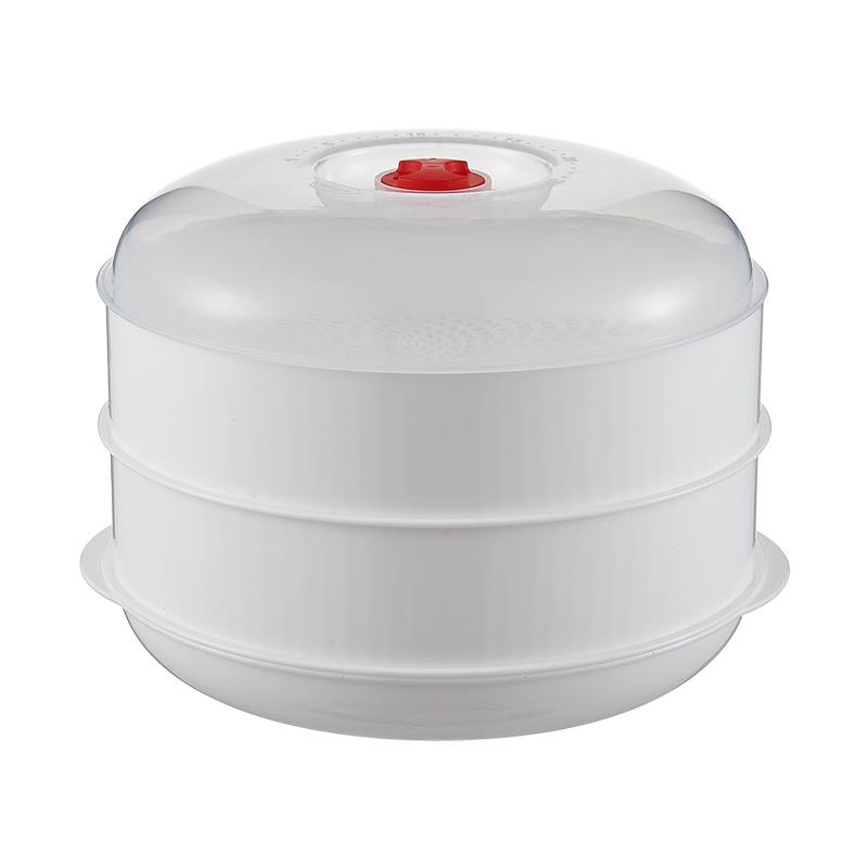 Microwave Steamer Box: 1 or 2 Layers for Dishes and Dumplings