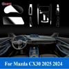 Pro Mazda CX30 2025 2024 Interiérové doplňky fólie průhledná TPU Panel řadicí páky GPS středová konzole Ochrana proti poškrábání PPF