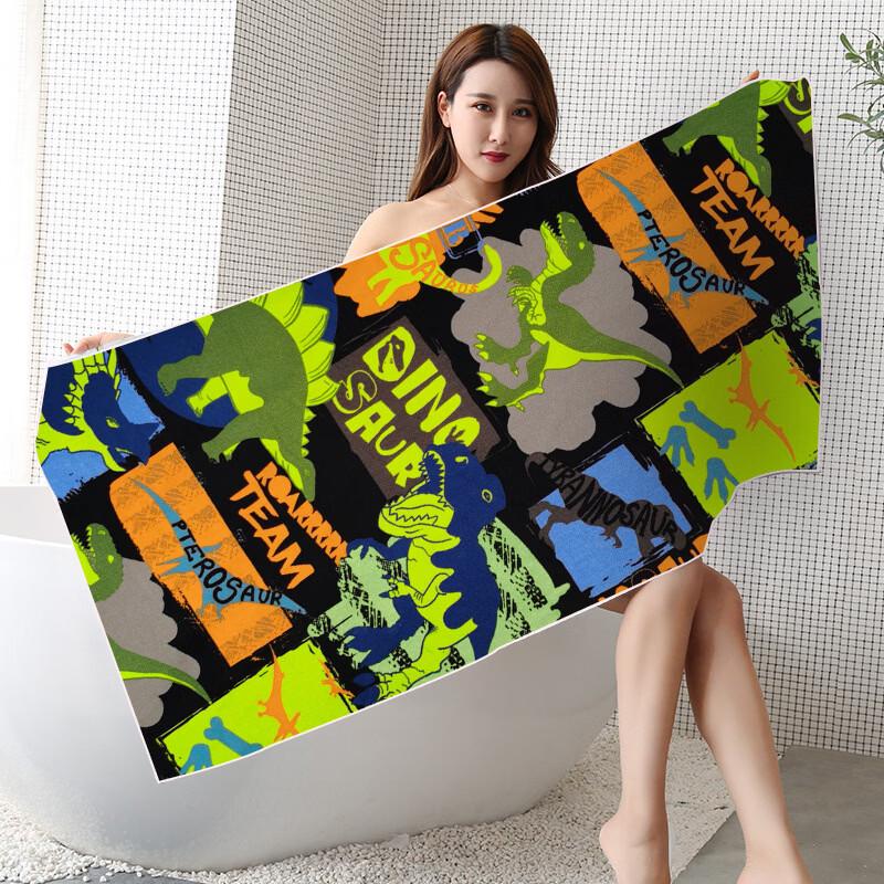 Dinosaur Printed Absorbent Beach Towel