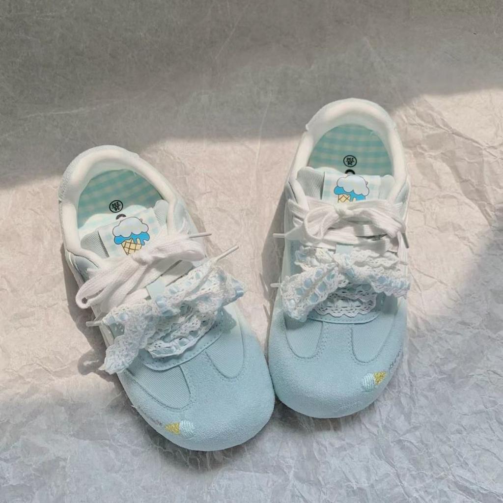 Little White Shoes Women's Summer Thin Sports Shoes Bread Shoes Board Shoes Women's 2025 New Thick-soled Niche Moral Training Women's Shoes