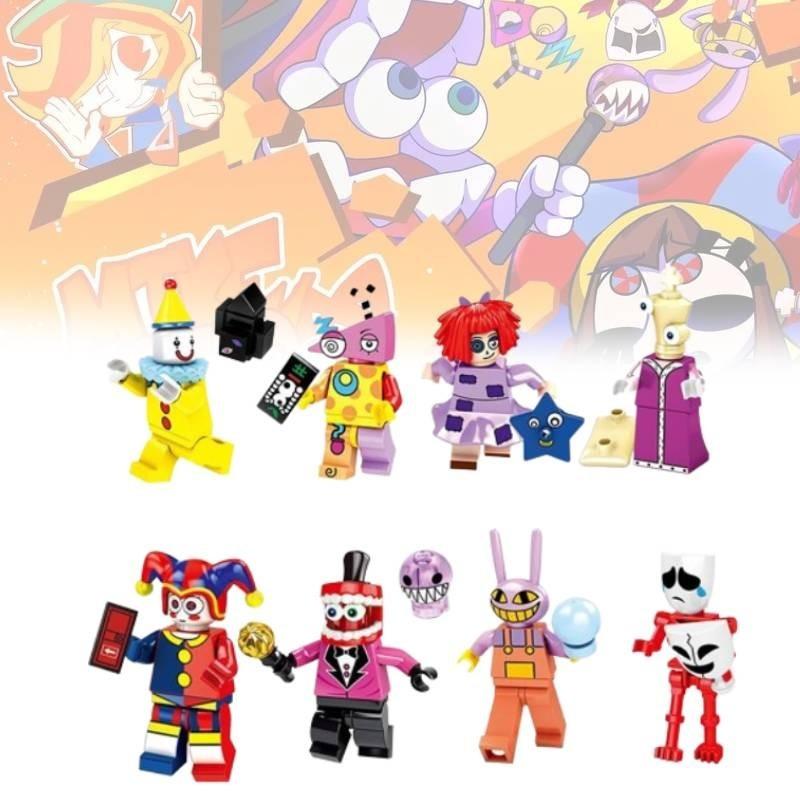 Colorful Digital Circus Palm Niken Clown Kraftmo Building Block Figurine Set Abs Material