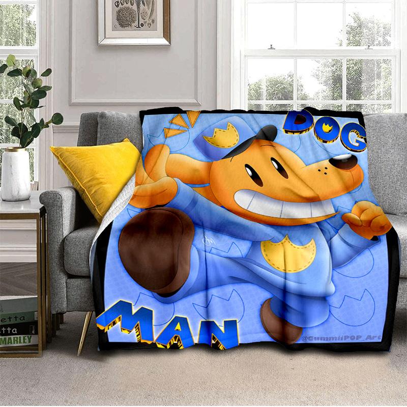 Coperta Avventura di Dog Man e Amici Adatta per Divani, Letti, Uffici e Campeggio - Regalo Perfetto per Halloween Natale