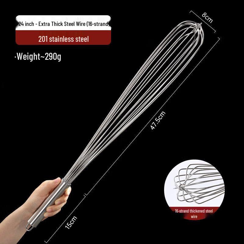 Qiwei 304 Stainless Steel Manual Egg Whisk