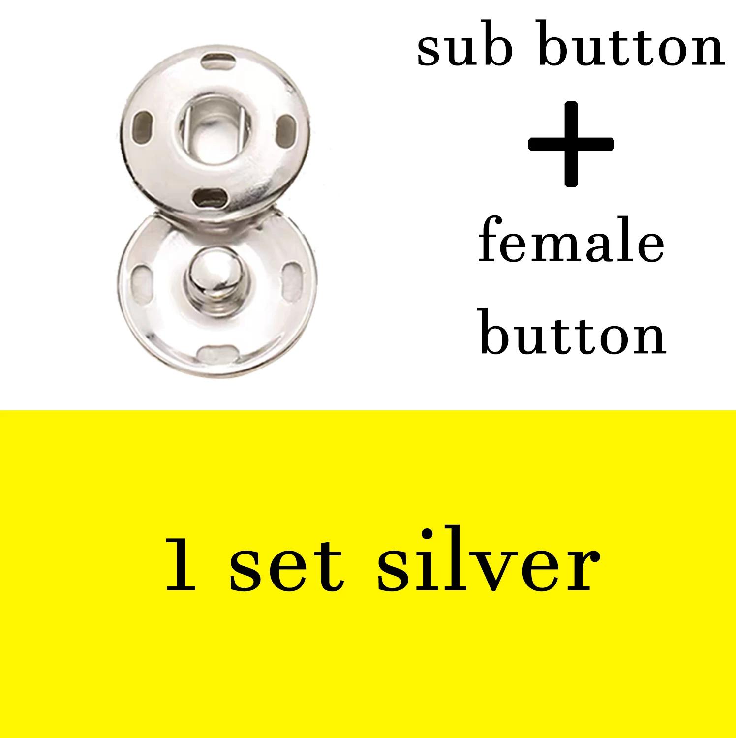 

DIY Sewing Hidden Buckle Tightly Fastened Concealed Buttons Embedded Metal Fasteners No Rust Press Button Clothing Cuff Bags Kit 15mm diameter