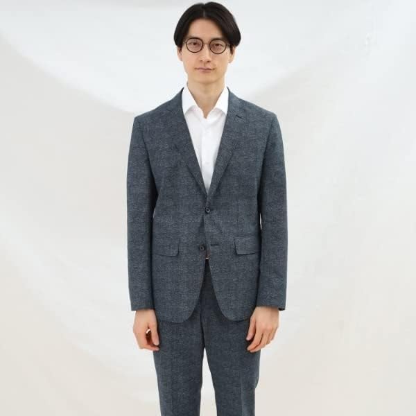 Takeo Kikuchi Tailored Antibacterial and COOL Dobby Navy 02 Men's Jacket, Odor-Resistant, DOTS® Print, 93141005, (093) (M)