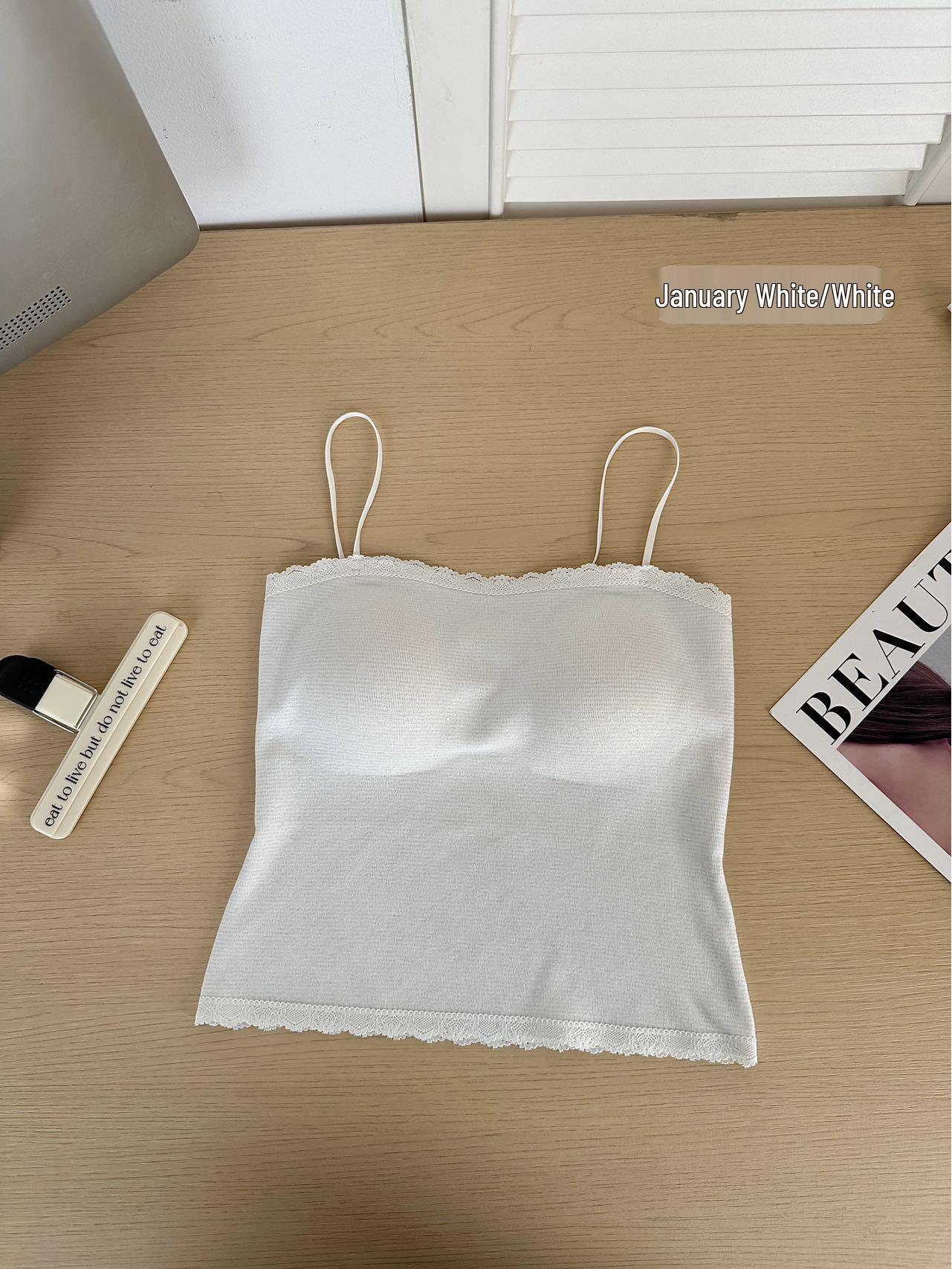 

Женская летняя блузка-бандо на одно плечо без спинки с кружевной отделкой, корейский стиль, с чашечками F+(120-140 jin)