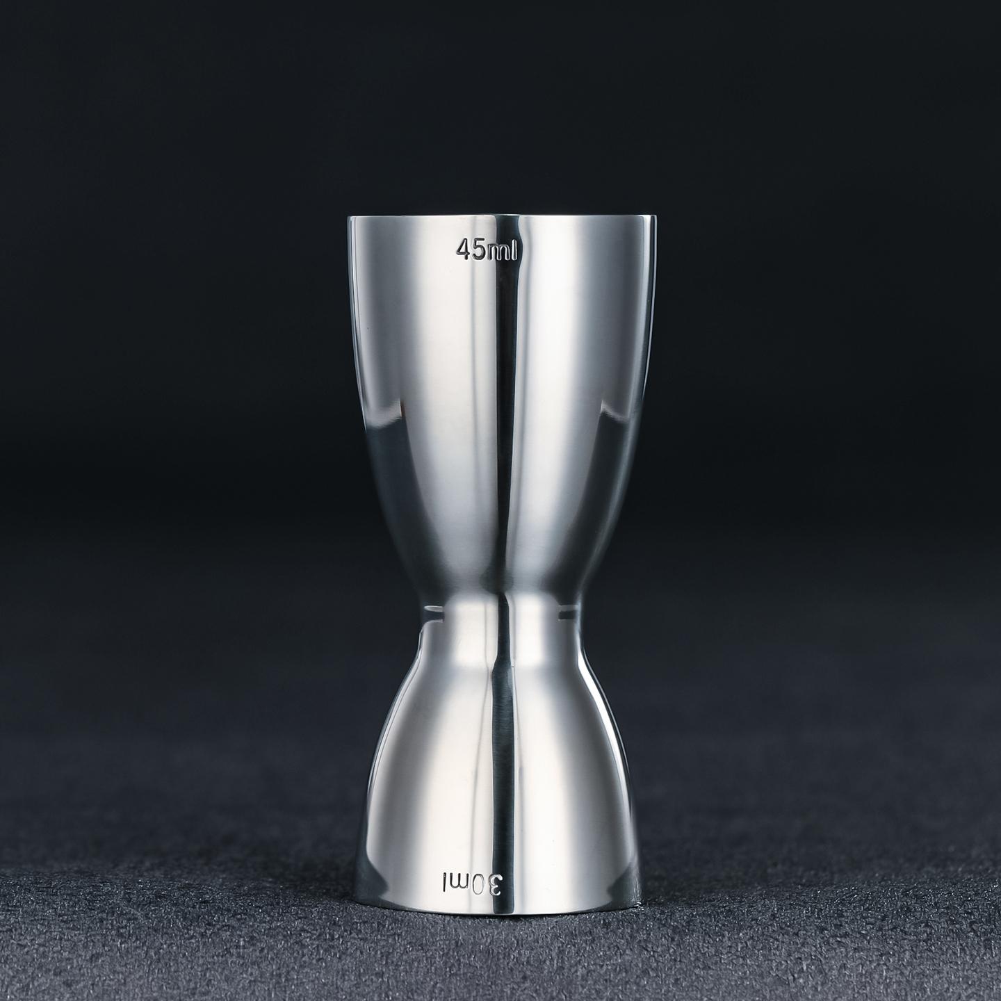 

18/8 Stainless Steel Cocktail Jigger 30ml 45ml Bar Measuring Tool for Mixology And Bartending bar tools China Mainland