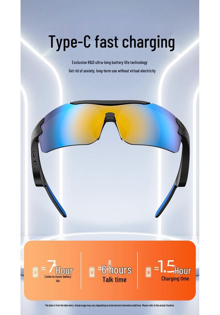G79-AI Smart Translation Bluetooth Sunglasses – Black Tech for Outdoor Sports, Calls & Music