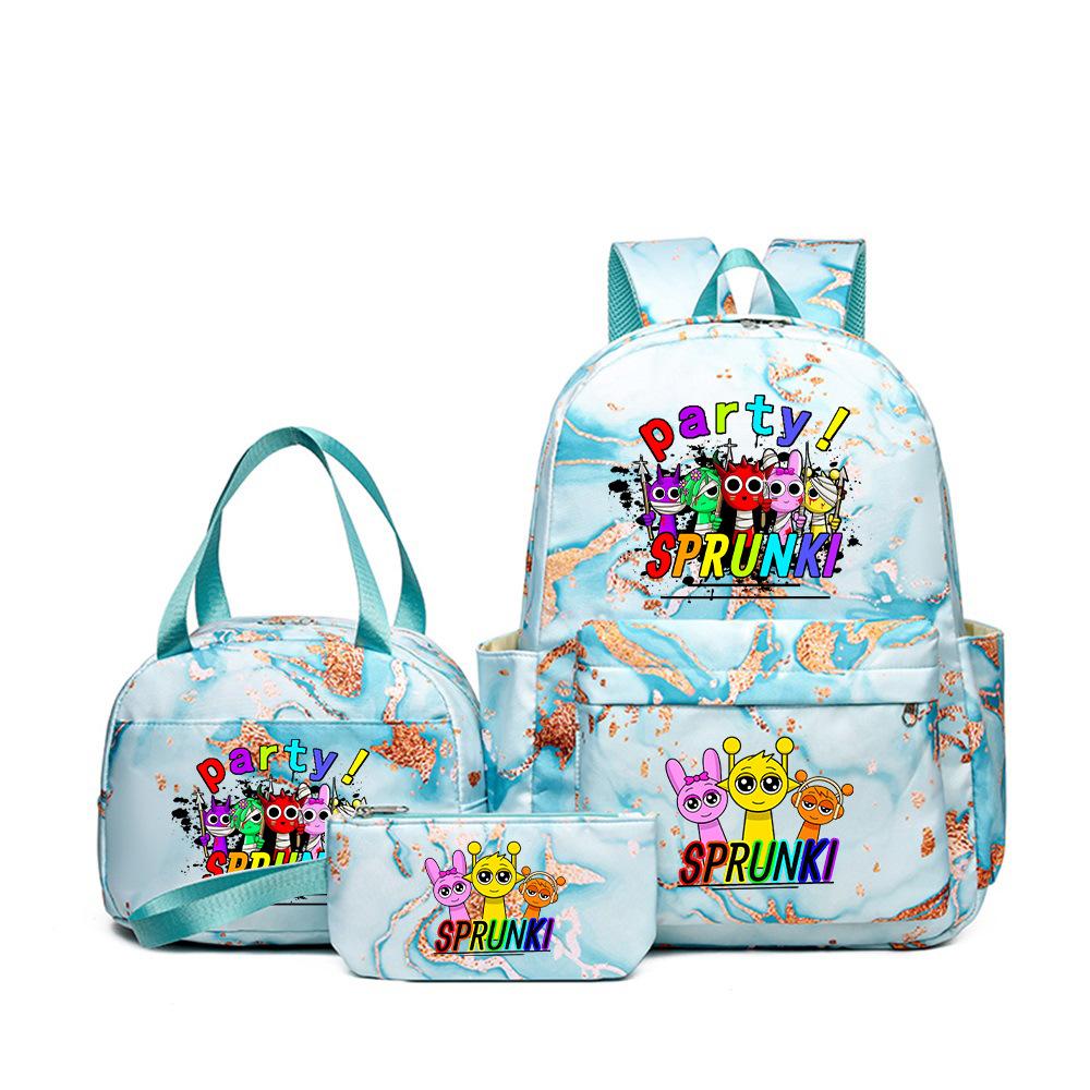 Rhythm Box Student School Bag Children's Backpack Backpack Three-piece Set