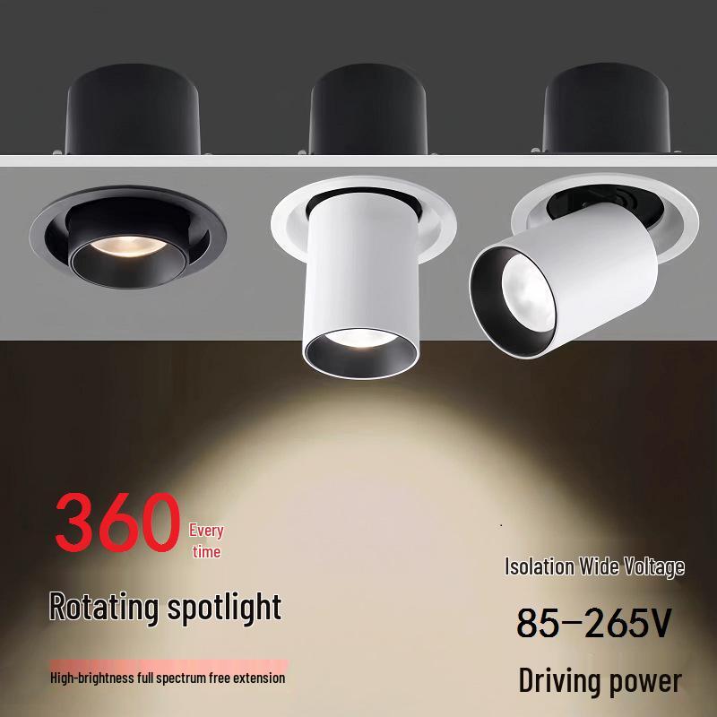 Retractable Adjustable COB Gooseneck Spotlight for Commercial and Retail Lighting