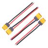 Boladge 2 Pairs XT-60 Connectors To XT60H Plug Male and Female Connectors with 15CM 12AWG Silicone Cable for RC LiPo Battery FPV Racing Drones
