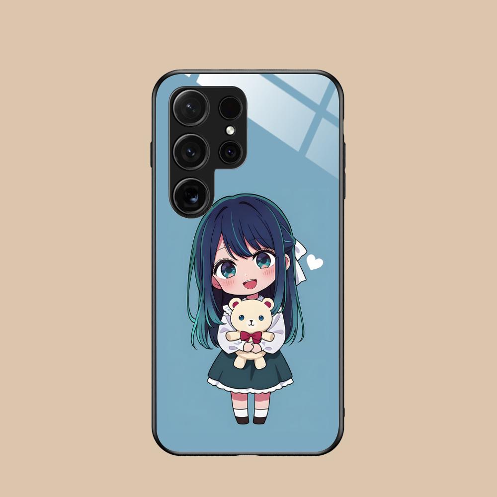 Oshinoko Akane Kurokawa Phone Case for Samsung Galaxy S26 S25 S24 S23 S22 S21 S20 Note20 Plus FE Ultra Glass Colorful Cover