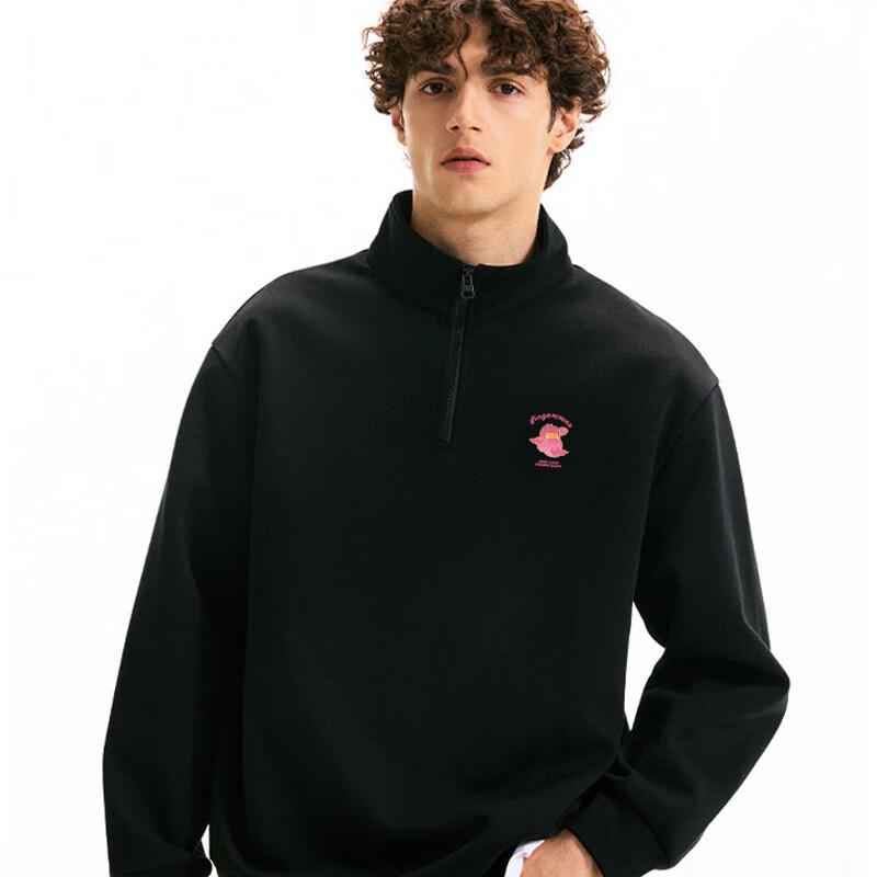 Fingercroxx IT Men's Stand-Collar Half-Zip Sweatshirt