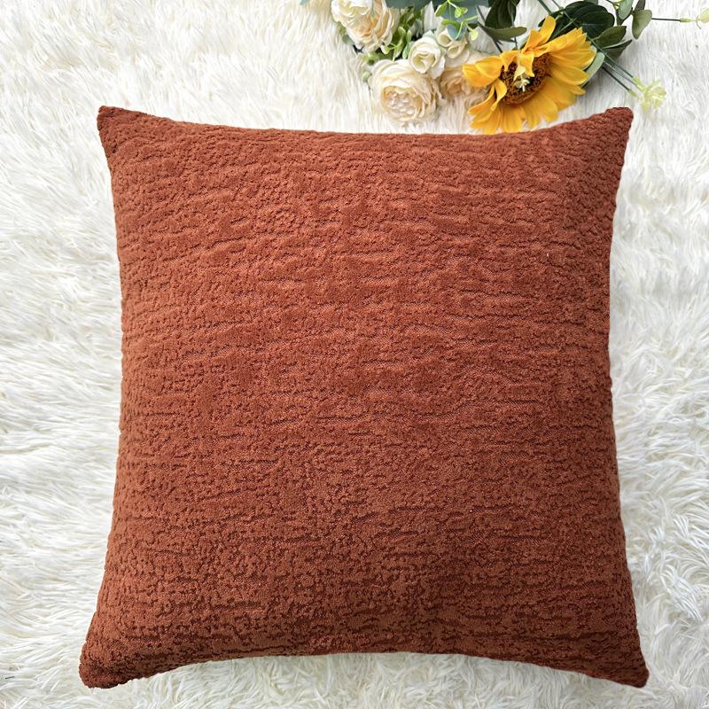 2PCS Soft Chenille Bamboo Throw Pillow Covers. Solid Color Decorative Cushion Covers with Zipper Closure Suitable for Sofa Bed Living Room Decoration
