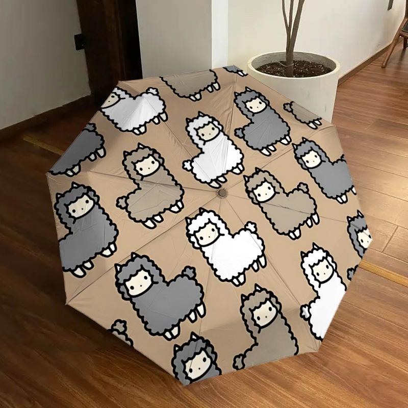 1pc Alpaca Pattern Automatic Open/Close Umbrella, Formal Events - Ideal Gift for Family or Friends, Outdoor Accessory yy251211248