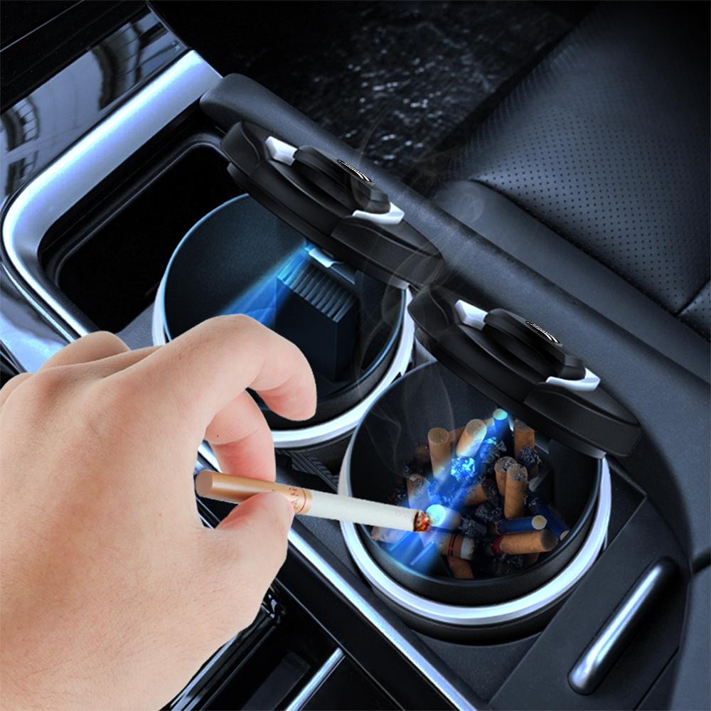 1pc Car Ashtray LED Light Portable Car Cigarette Flame Retardant Ashtray Cup For Citroen C4L VTS C-ELYSEE C3-XR DS C1 C2 C3 Saxo
