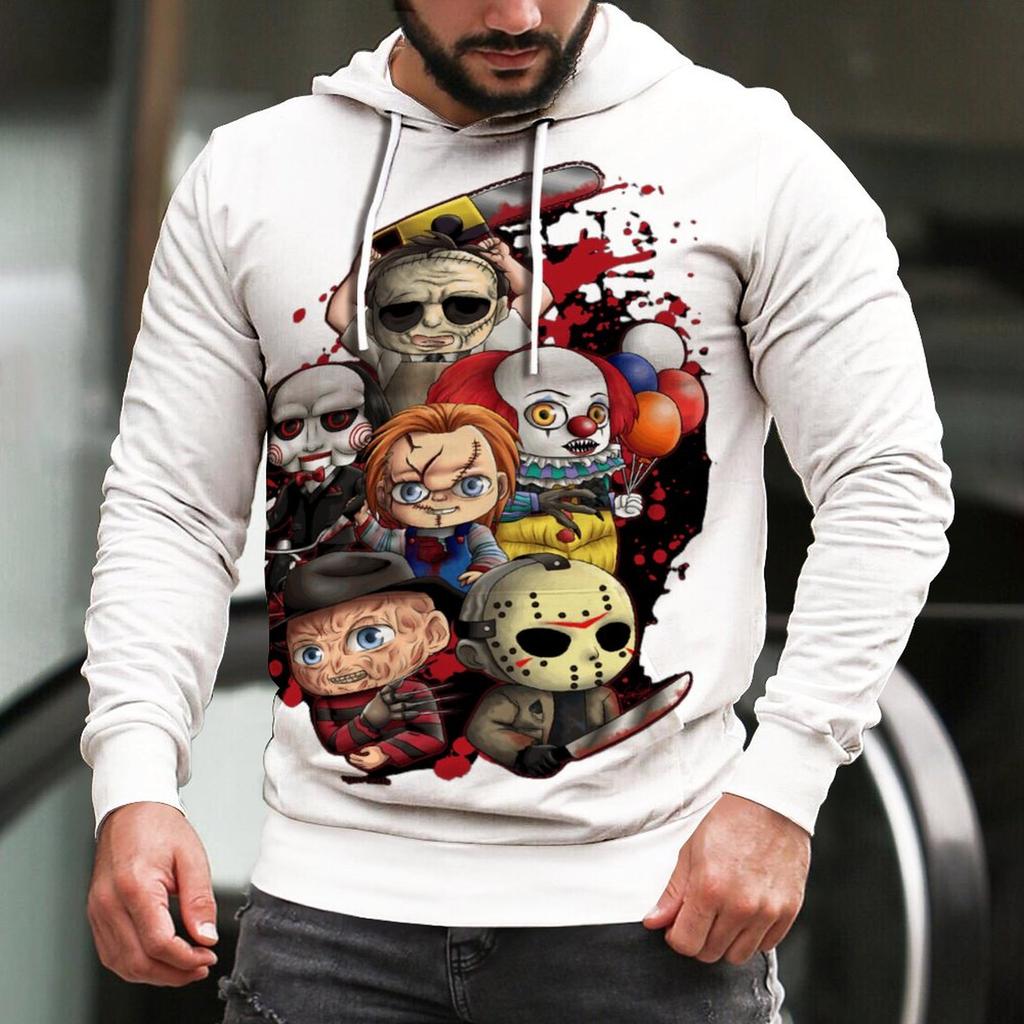 2022 neue Mode Horror Film Unisex Frauen Schwarz Hoodie Sweatshirts Halloween Michael Myers 3D Gedruckt Pullover Übergroßen Trainingsanzug