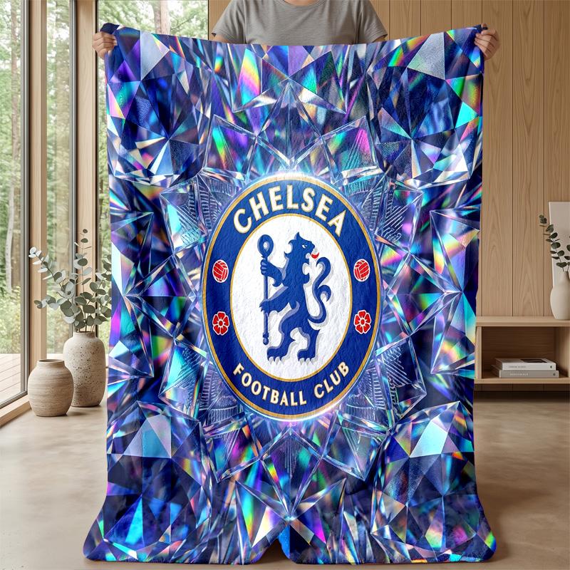 Chelsea FC Theme blanket Soft Flannel Blanket Plush Throw Blanket Cozy Sofa Bed Blanket for Home Decor
