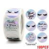 100-500pcs Thank You for supporting my small business Sticker Holographic Laser Stationery Seal Labels Sticker Wrapping Supplies