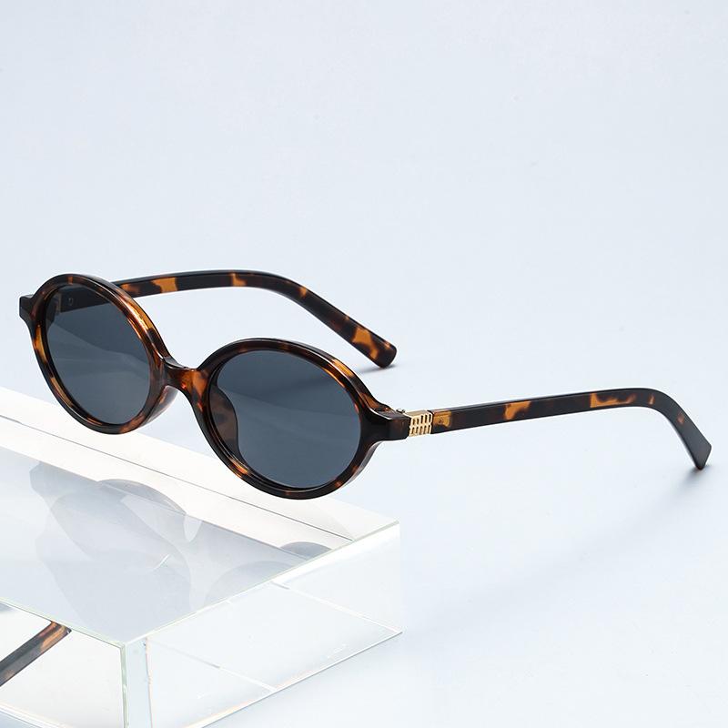 New Sunglasses Retro Versatile Women's High-end Fashion Exquisite Oval Fashion Sunglasses 3089