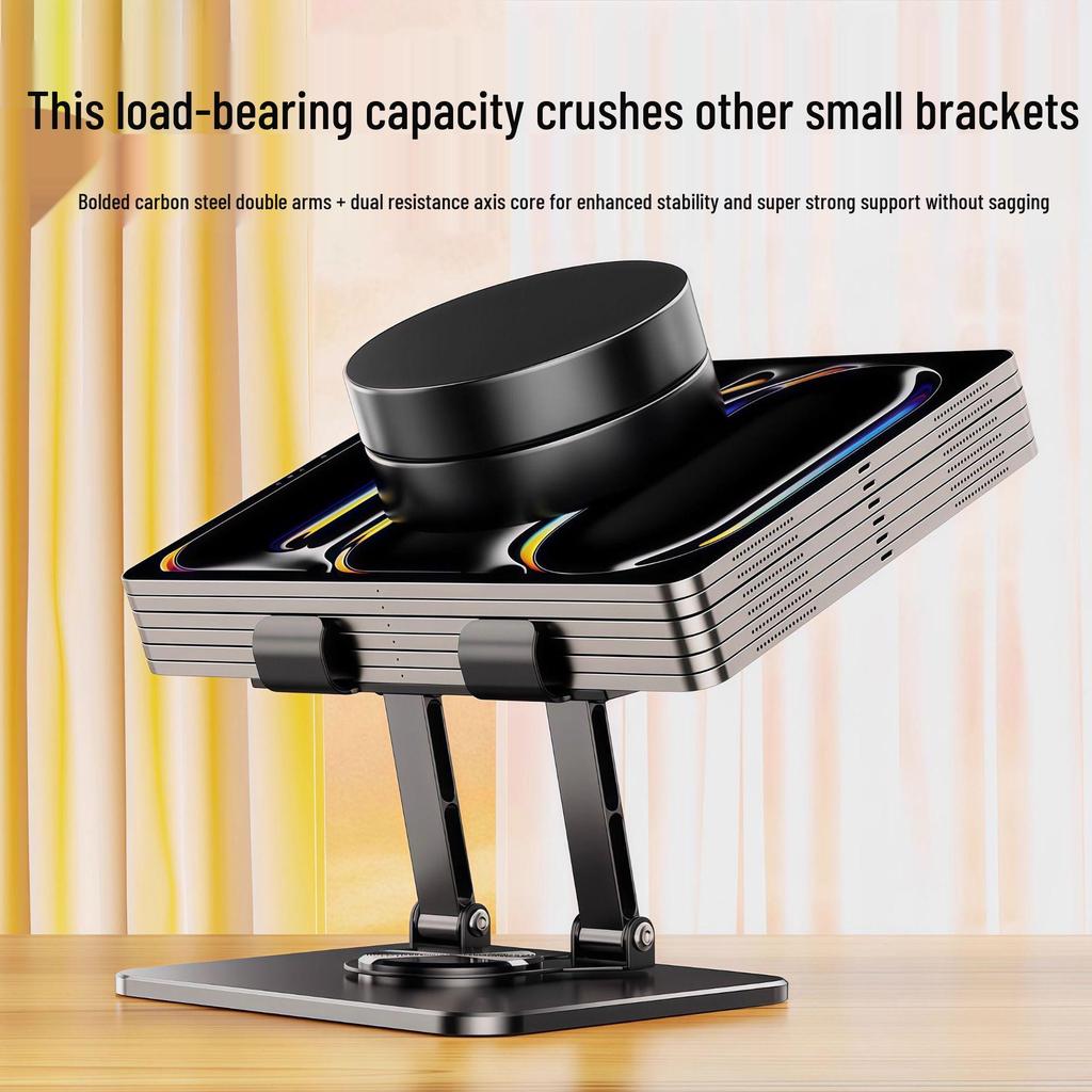 Universal Metal Rotatable Tablet & Phone Stand for Desk - Ideal for iPad, PUBG, Learning, and More