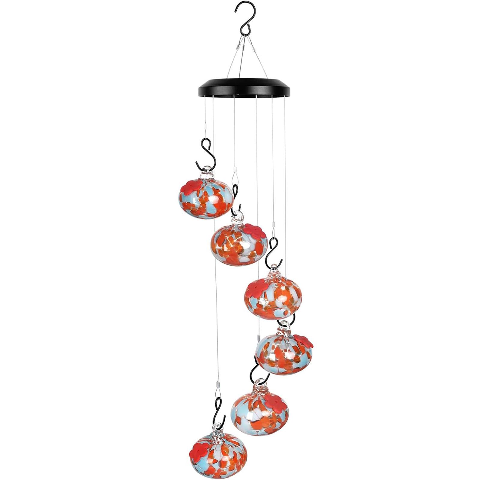 

Красивая кормушка для птиц на открытом воздухе, садовый двор, кормушка для колибри с 6 отверстиями, подвесная садовая B