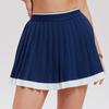 Womens Quick-Dry Pleated Sport Skort With Built-in Shorts Gym Yoga Tennis Running