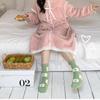 Women's Cute Cherry Fluffy Mid-Calf Winter Socks