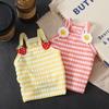 Strap Dog Vest Striped Pattern Puppy Outfit Cute Style PET Dress  Photo Props