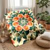 Ocean Mandalas Design Theme Blanket Lightweight Warm Flannel Blanket Decorative Throw Blanket for Home Decoration