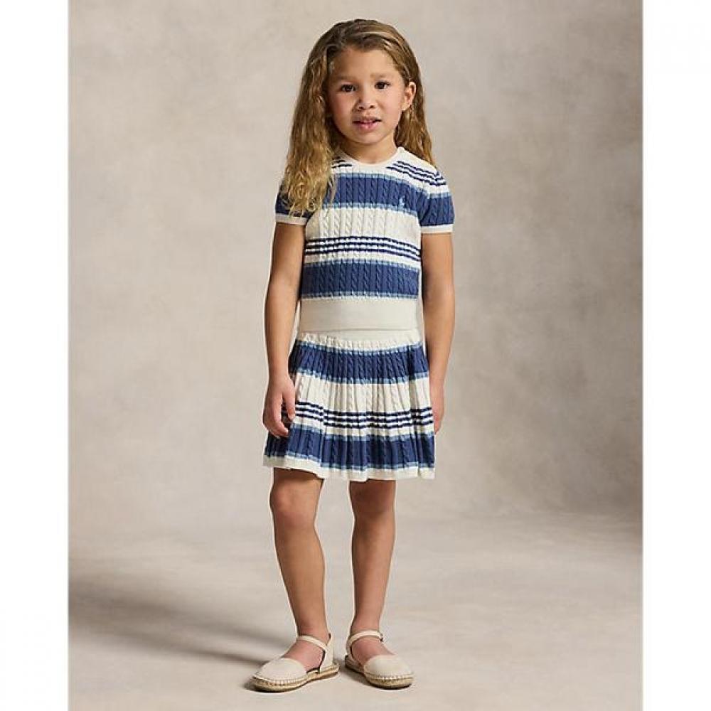 Polo Ralph Lauren Girls 2 6 Years Stripe Cable Cotton Sweater   Skirt 4