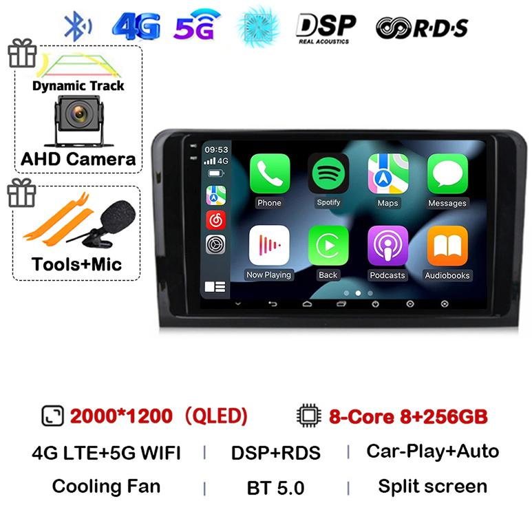 Android 14 Auto CarPlay Car Radio For Mercedes Benz W164 ML GL 2005 - 2012 GPS Multimedia Video Player Stereo 2Din DVD Head Unit