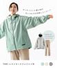 Rain Suit Feminine III Top and Bottom Fully Mesh L [Namorada] Women's Set, Lining, Off-White,