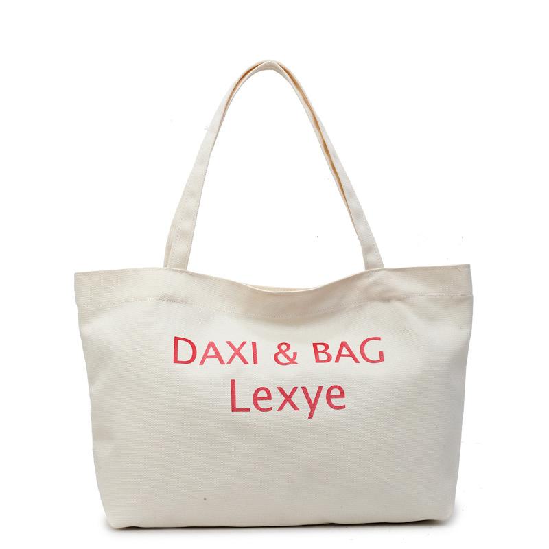 Canvas Bag Lazy Wind New Large-capacity Bag Women's Leisure Versatile College Student Class Tote Bag