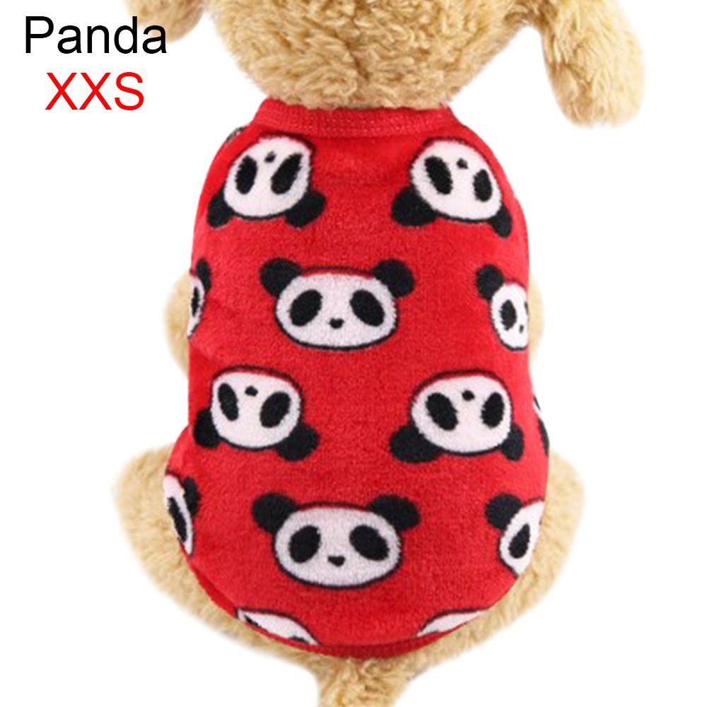 

Soft Flannel Stars Animals Costume Dog Jumpsuit Cat Coat Pet Clothes Puppy Vest XXS-Panda
